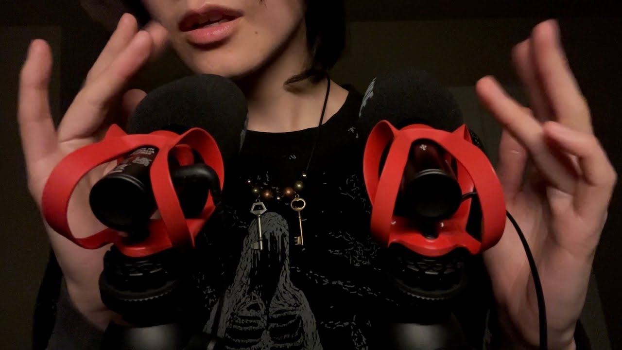 Hand sounds and ear to ear whispering ASMR