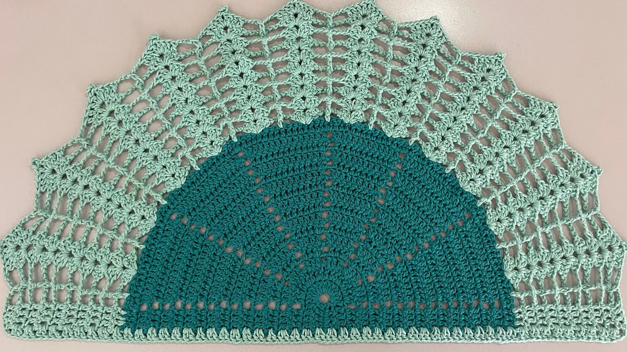 tapete meia -lua em crochê fácil rápido e econômico passo a passo