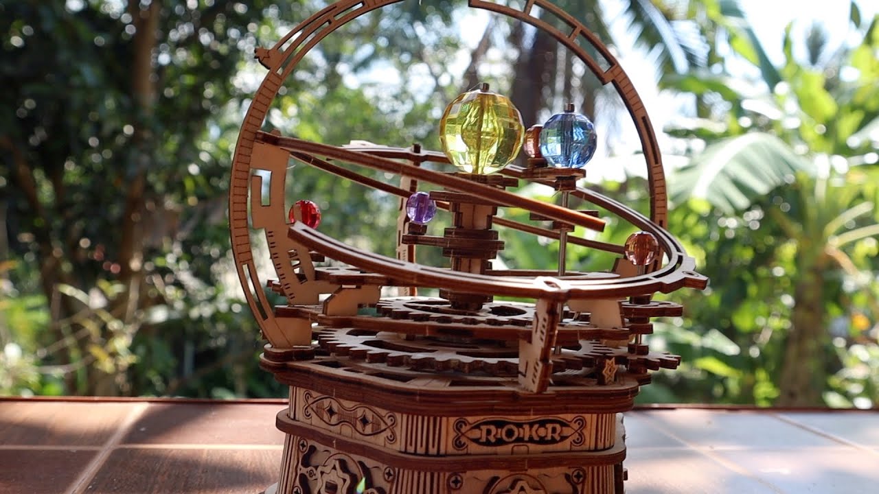 ORRERY ROKR 3D MUSIC-BOX DIY PUZZLE KIT ASSEMBLY. Detailed version