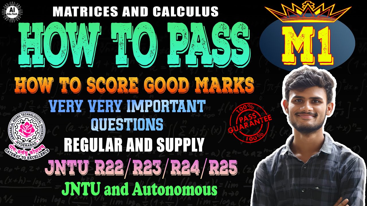 M1-Important questions-How to pass-Btech 1st year-R22/R25-Jntuh