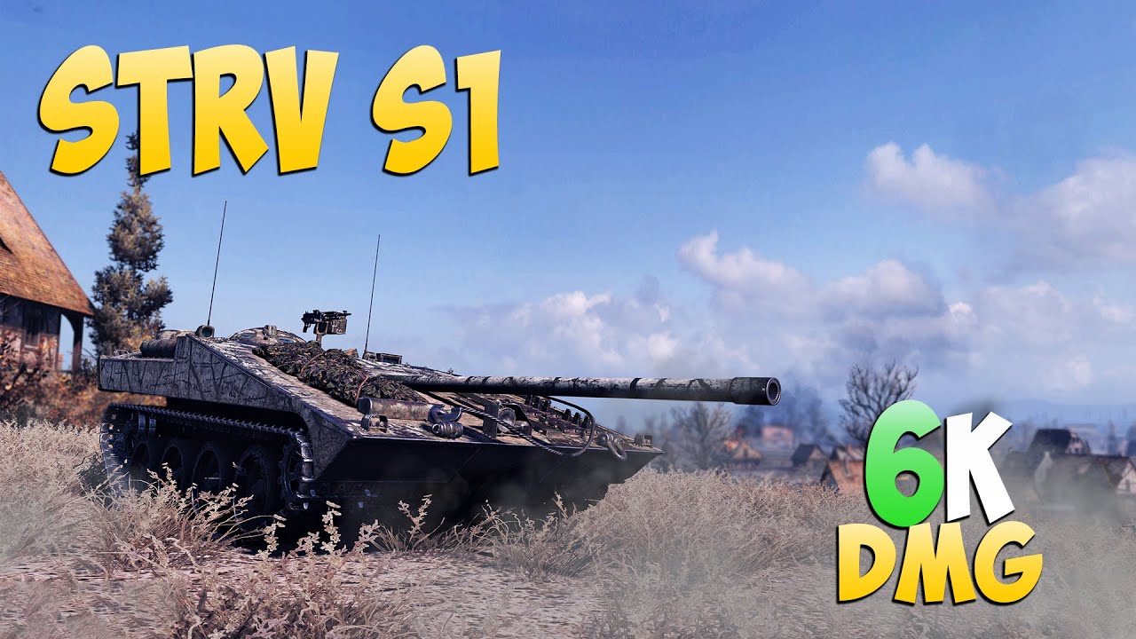 Strv S1 - 7 Фрагов 6K Урона - 1 против 4! - Мир Танков