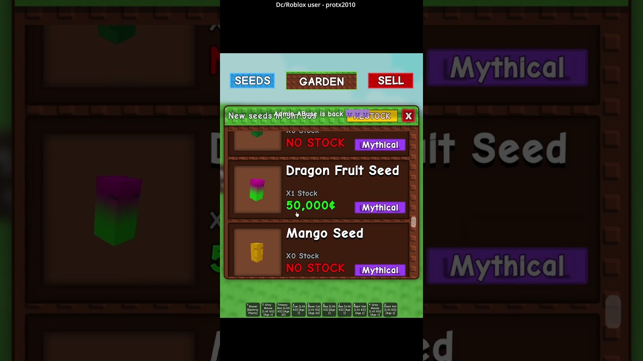 Admin Abuse in Grow a Garden #growagarden #roblox
