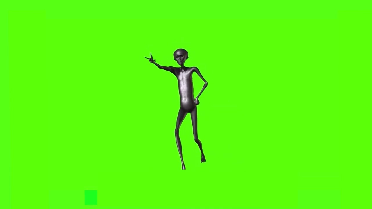 Silver Alien Fortnite Dance Green Screens