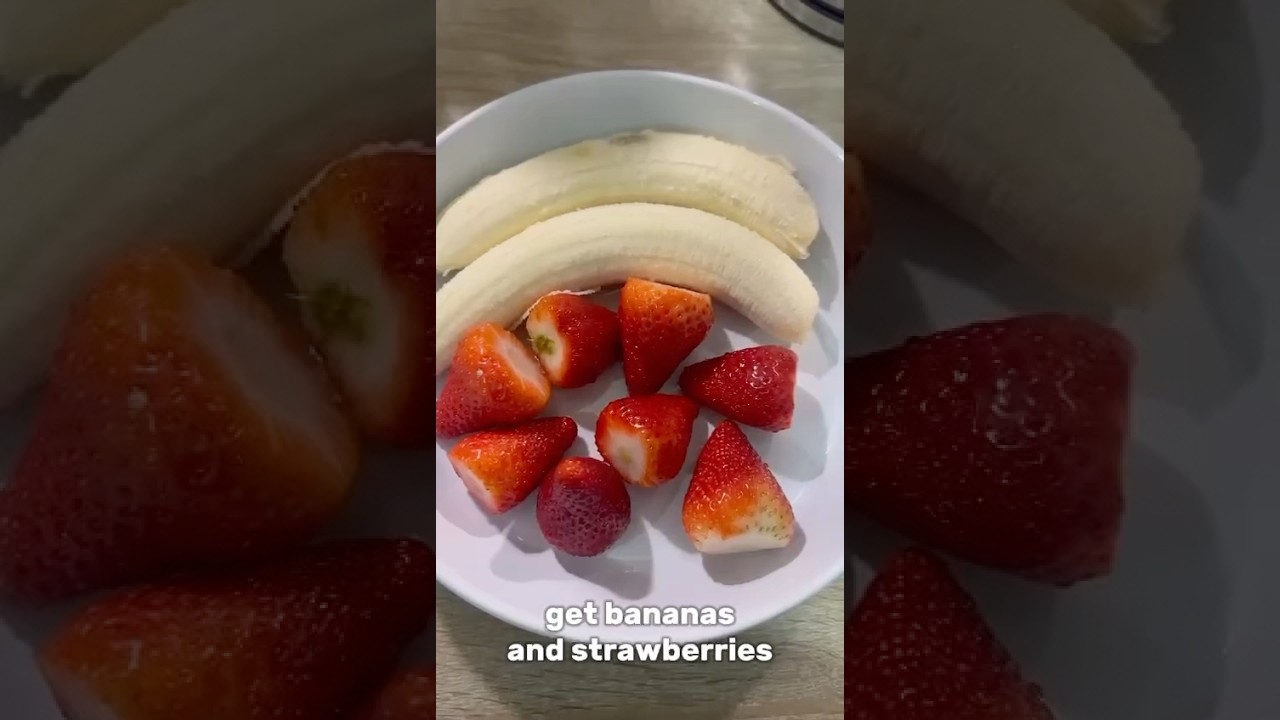 5 ingredient strawberry and banana fluffy pancakes 😍😍 #fruit #viralvideo #breakfast #food #recipe