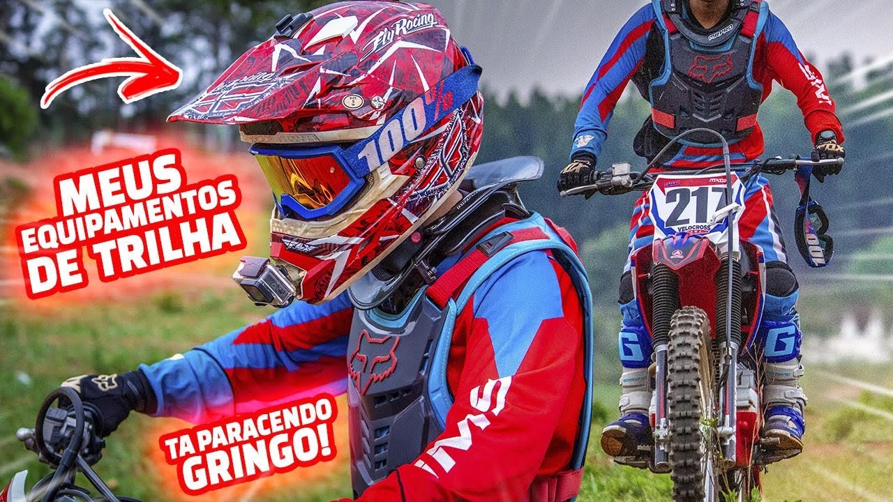 MOSTRANDO MEUS EQUIPAMENTOS DE TRILHA / MOTOCROSS  (TA PARECENDO PILOTO GRINGO)