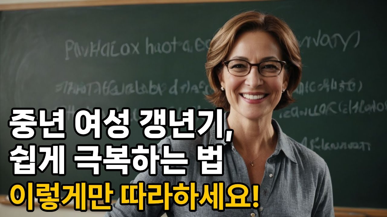 중년여성 갱년기 극복방법 (5060여성 필수시청)