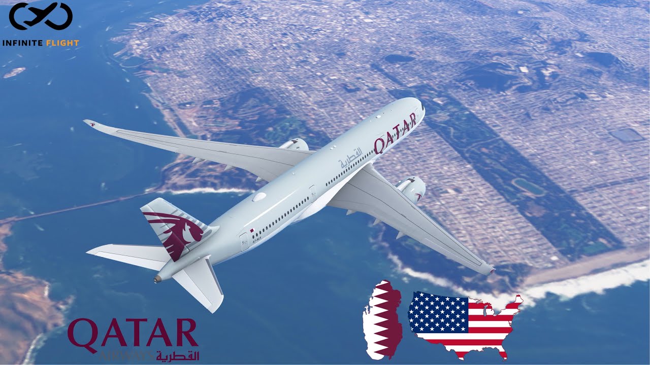 Infinite Flight - Doha to San Francisco | TIMELAPSE | Qatar | A350