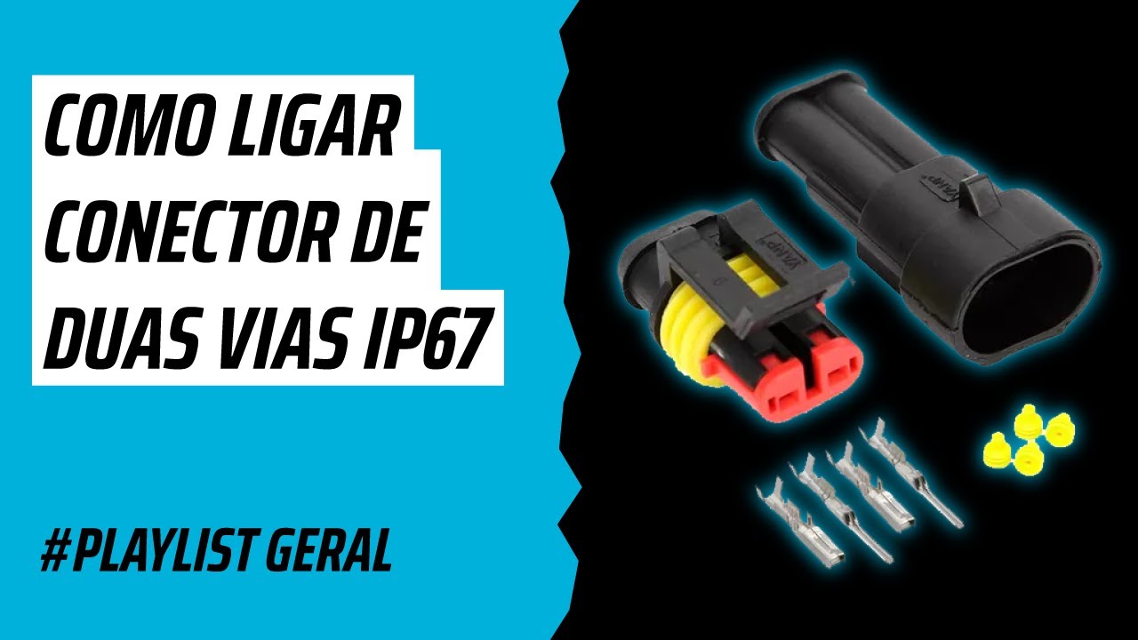 Como ligar conector de duas vias IP67