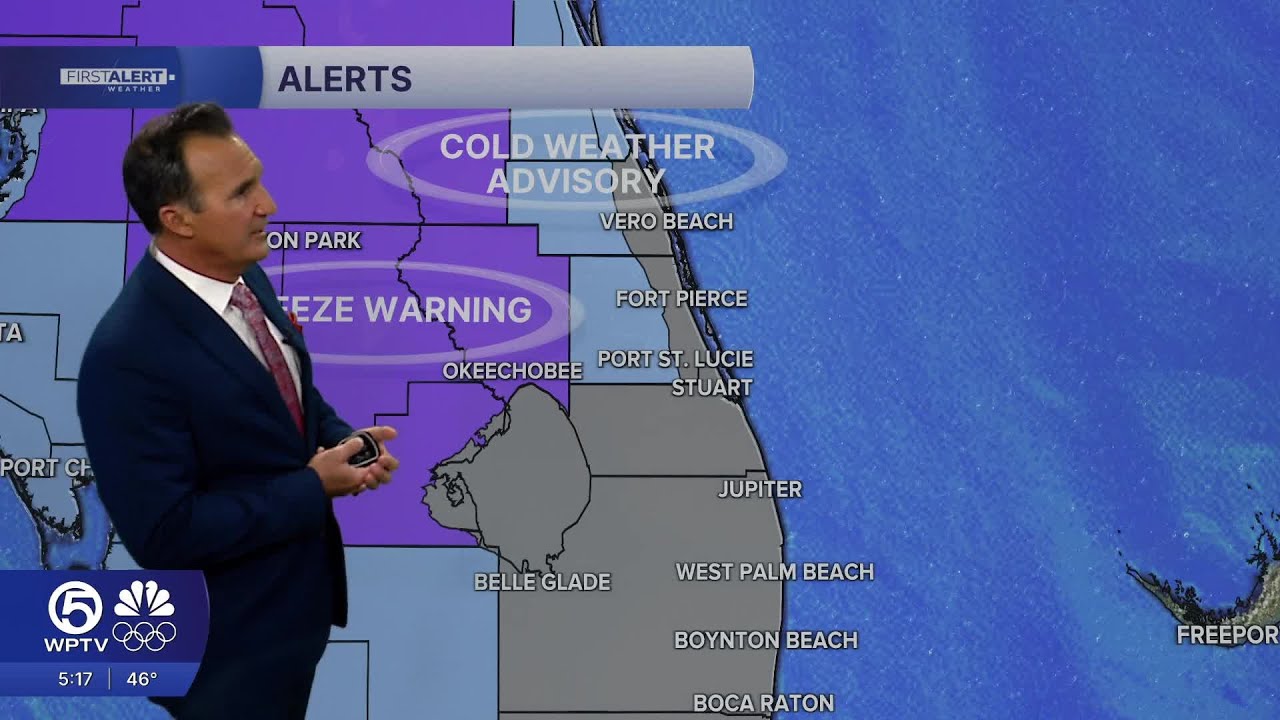 WPTV First Alert Weather Forecast for Morning of Thursday, Jan. 29, 2026