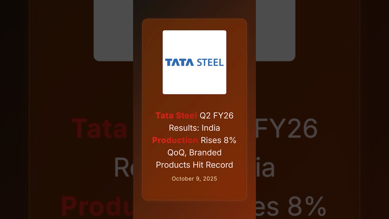 Результаты Tata Steel за второй квартал 2026 финансового года: производство в Индии выросло на 8%...