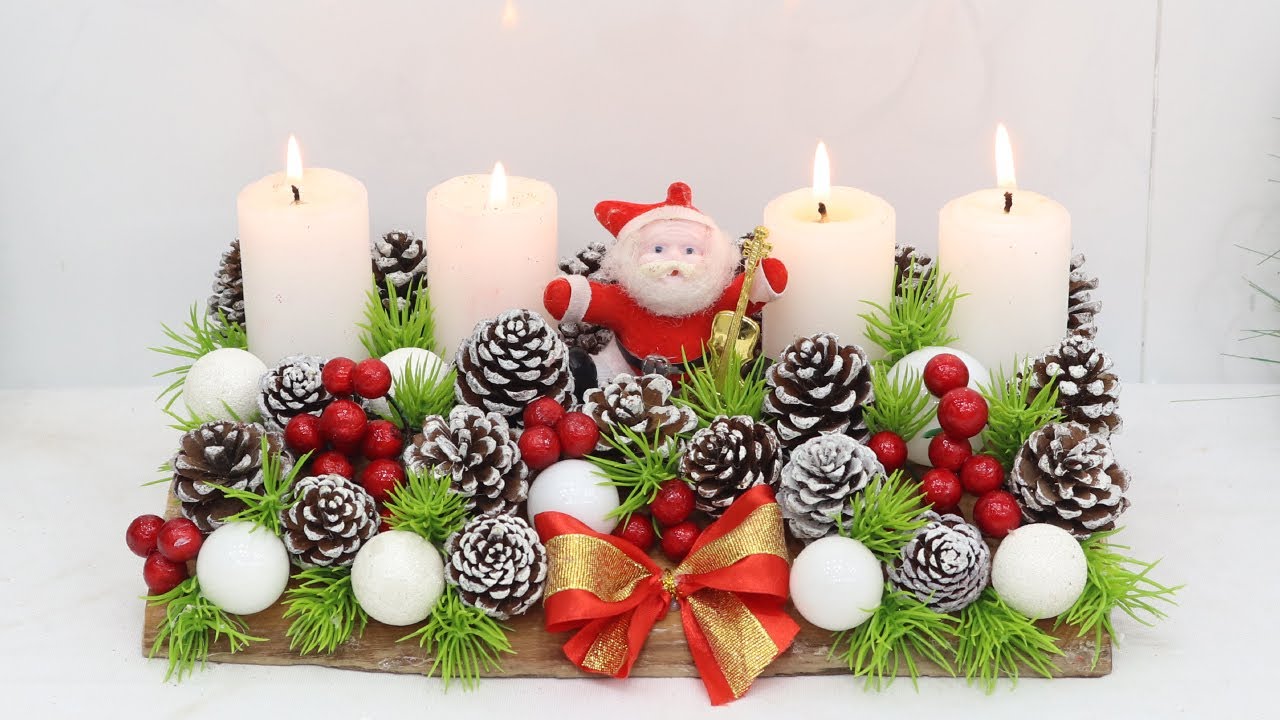 7 Christmas Decoration Ideas at Home using  Pine Cones