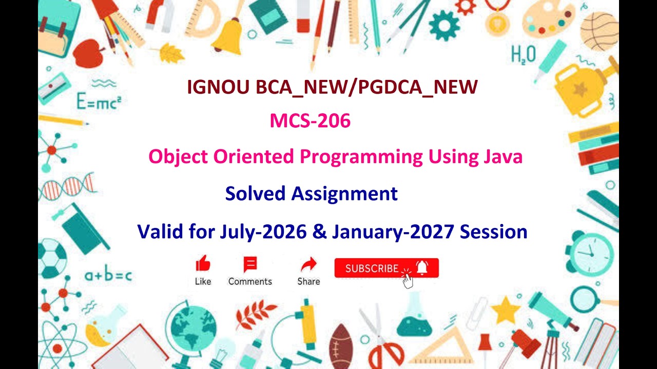 MCS 206 SOLVED ASSIGNMENT | IGNOU MCS 206 Solved Assignment July 2026 & Jan 2027 | BCA_NEW | PGDCA