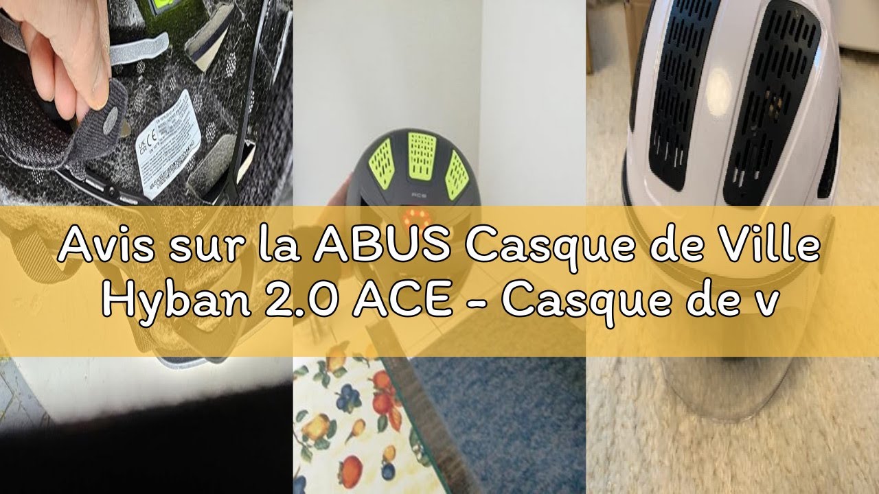 Avis sur la ABUS Casque de Ville Hyban 2.0 ACE - Casque de vélo avec visière, lumière et Coque Dure