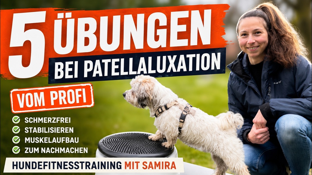 PROFI zeigt 5 ÜBUNGEN für PATELLALUXATION zum Nachmachen I Hundefitnesstraining mit Samira