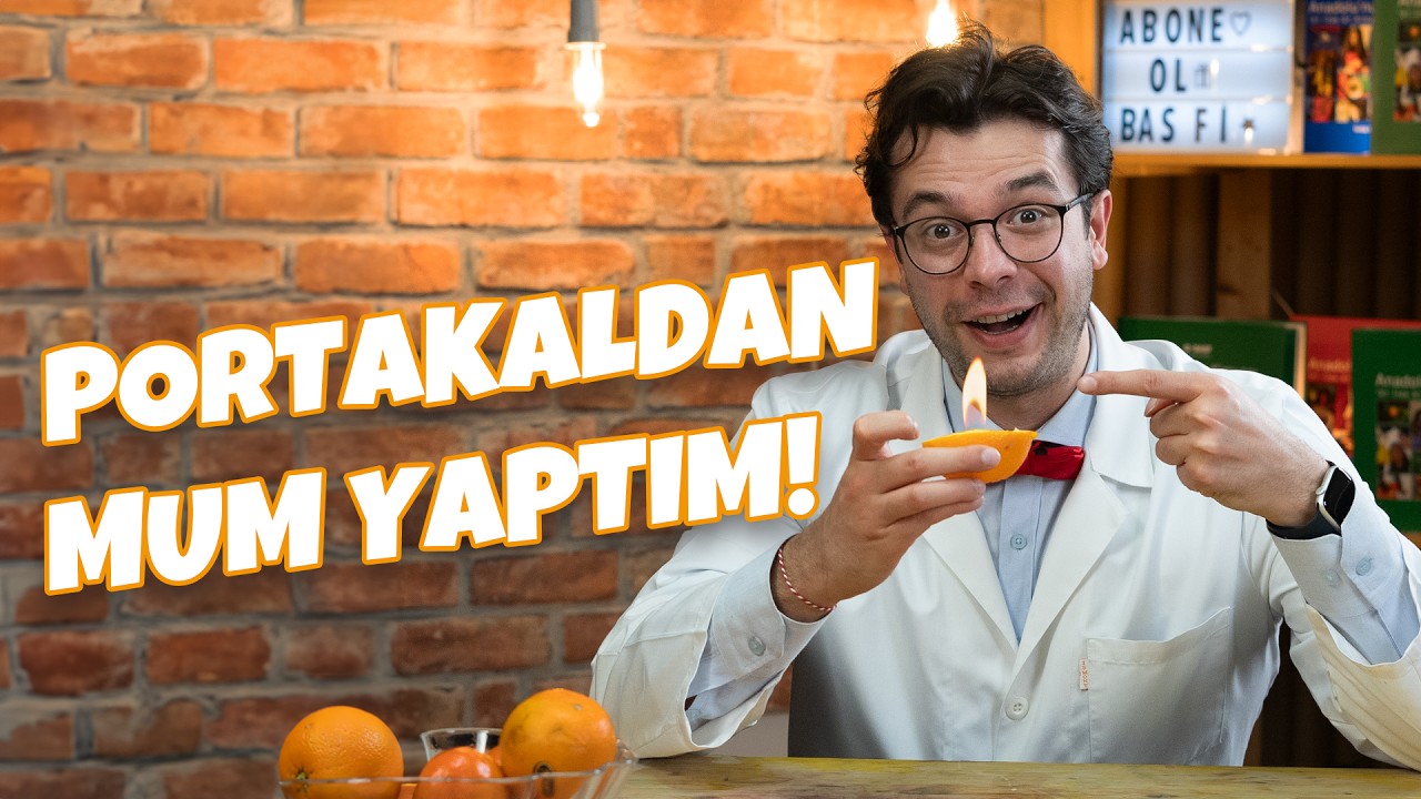 🔬 Evde Deneyebileceğiniz İlginç Bir Deney: Portakal Mumu 🍊🕯️