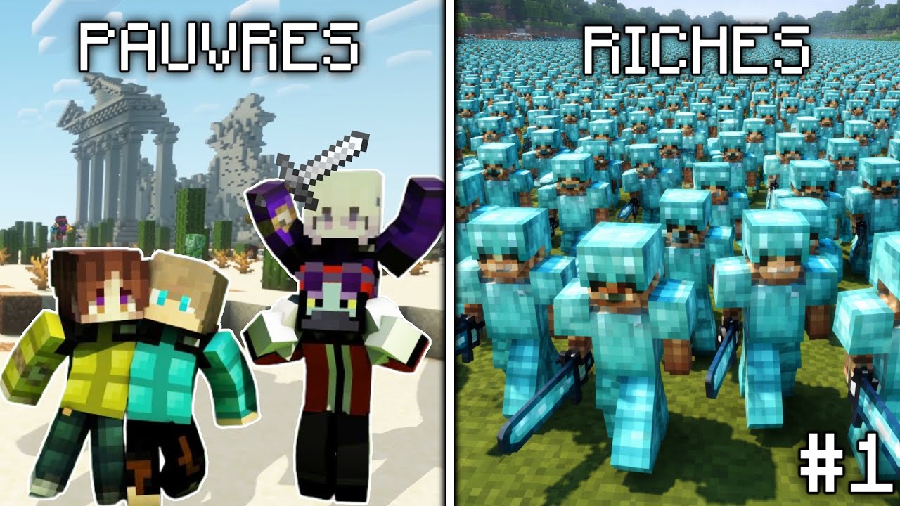 1000 JOUEURS créent une Civilisation sur Minecraft : Riches Vs Pauvres #1
