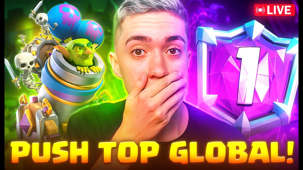 PUSH INSANO NO TOP GLOBAL e VENCENDO GRANDE DESAFIO! - clash royale ao vivo