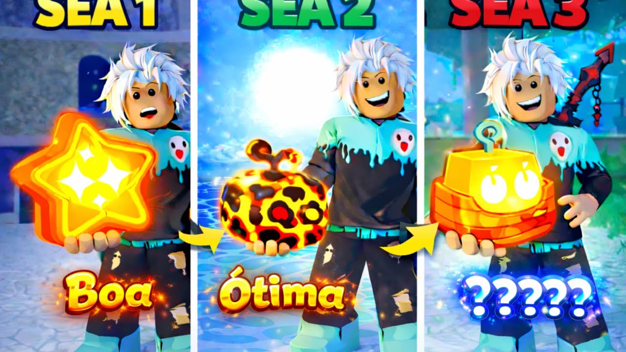 Não ERRE Mais! As Melhores FRUTAS Para Cada Sea No Blox Fruits  #roblox