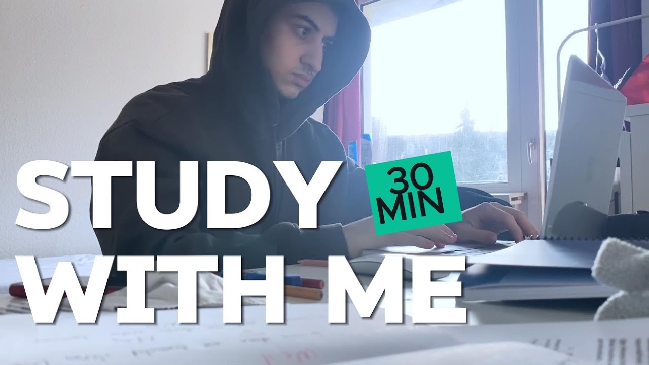 STUDY WITH ME 30 MIN 📚 | New Workspace & Fresh Focus | Real Time (No Music)