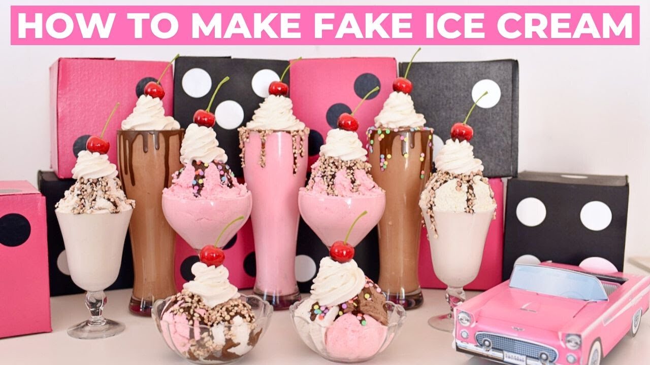 How to Make Fake Ice Cream - Looks SO REAL!!