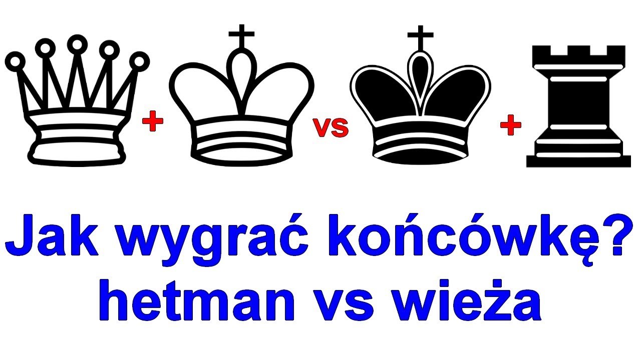 SZACHY 45# Końcówka szachowa hetman vs wieża. Prosty schemat jak wygrać. Współpraca figur, matowanie