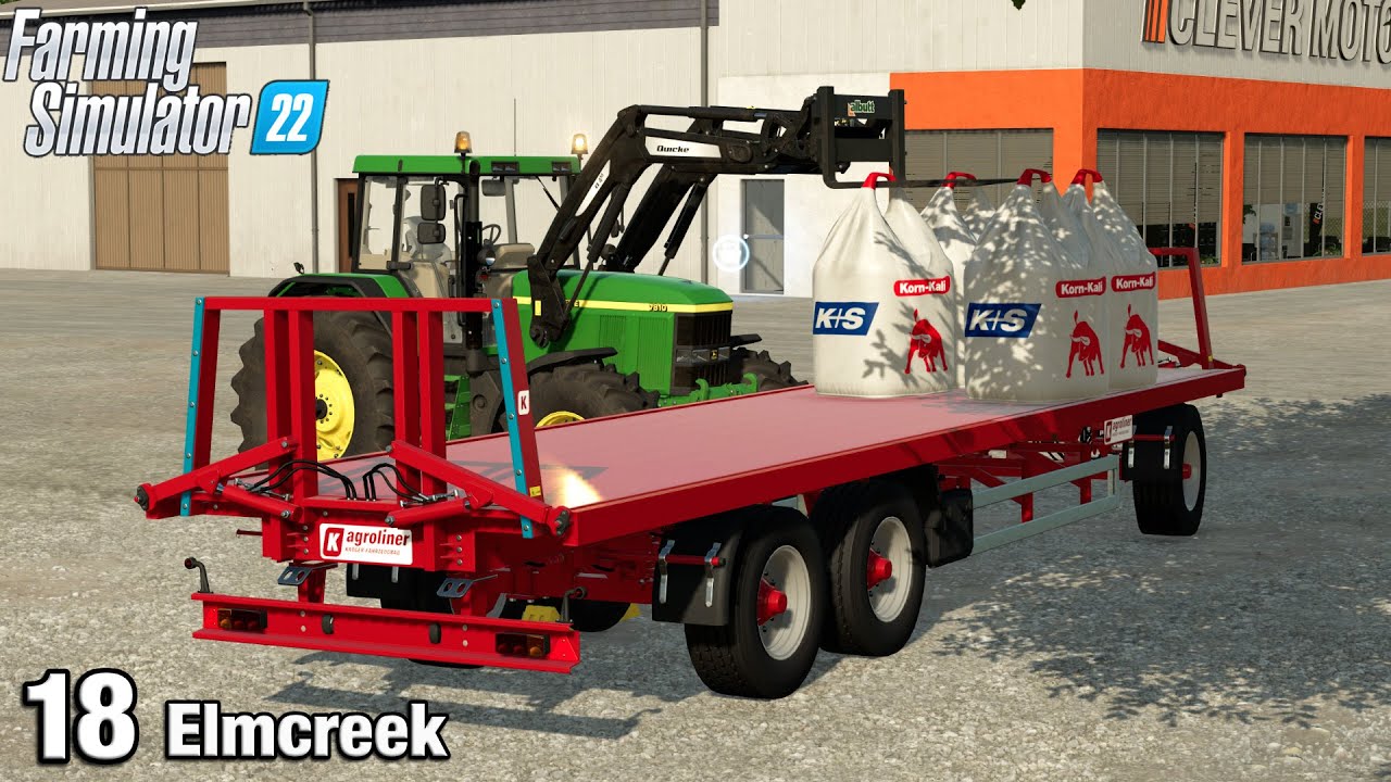 UPGRADING TO A LARGE FLATBED TRAILER - Farming Simulator 22 FS22 Elmcreek Ep 18