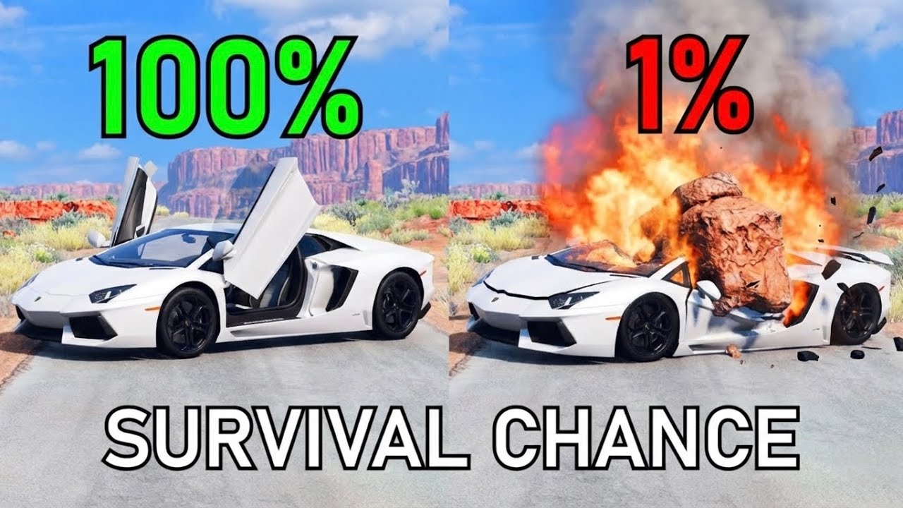 Realistic Survival Chance Crash Testing Ep.42 | BeamNG.drive