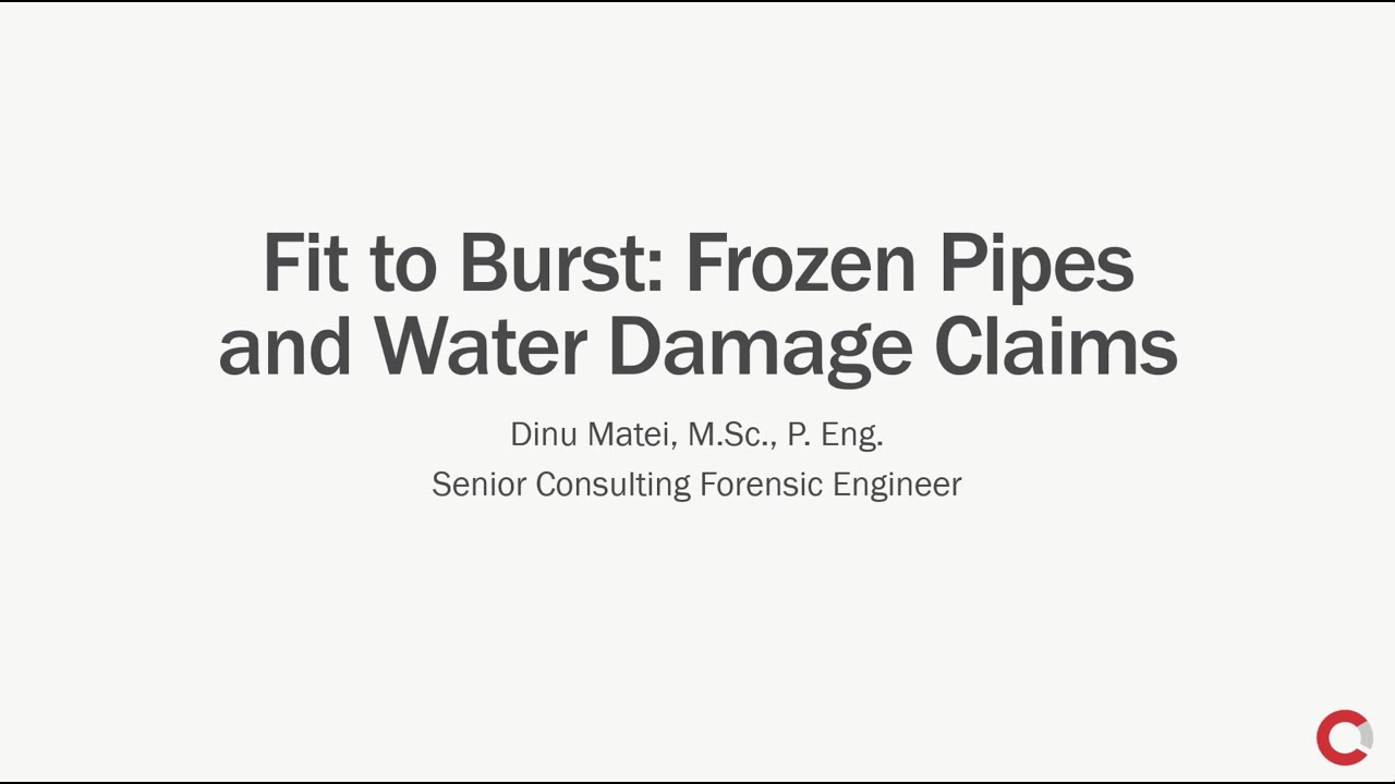 Fit to Burst: Frozen Pipes and Water Damage Claims