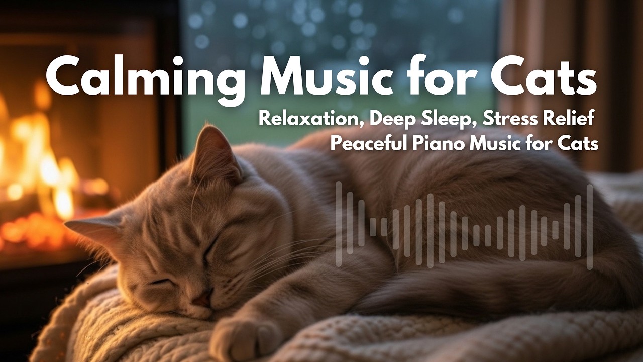 Calming Music for Cats - Relaxation, Deep Sleep, Stress Relief, Peaceful Piano Music