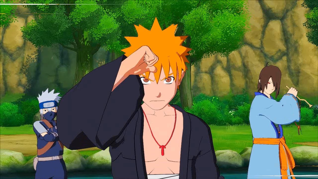 Naruto Ultimate Ninja Storm 3 Full Burst Bleach Kurosaki Ichigo Kimono Naruto Mod Gameplay (PC)