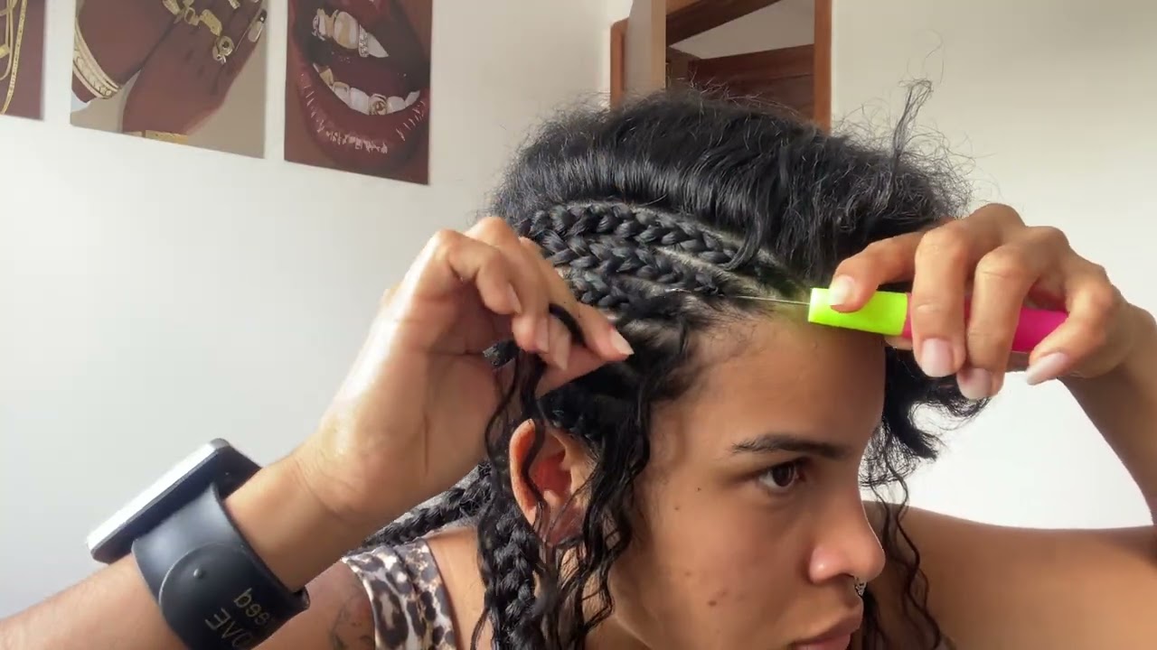Trançando meu próprio cabelo e mostrando que ENTRELACE pode ter naturalidade