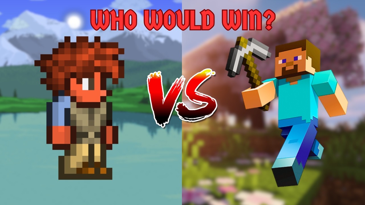 Кто победит в соревновании Terraria против Стива (Terraria против Minecraft)?