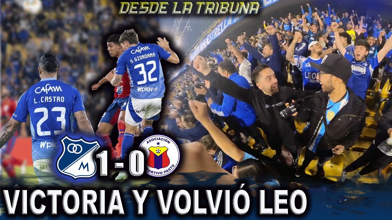 VICTORIA Y VOLVIÓ LEO CASTRO DESDE LA TRIBUNA MILLONARIOS vs PASTO (1-0) Liga Colombiana 2025-ll