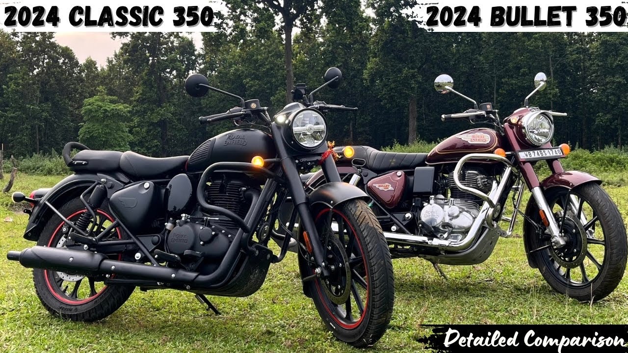 All New 2024 Royal Enfield Classic 350 Vs Bullet 350 Comparison 🔥🔥 - | Who's Best | Tourer's Mania.