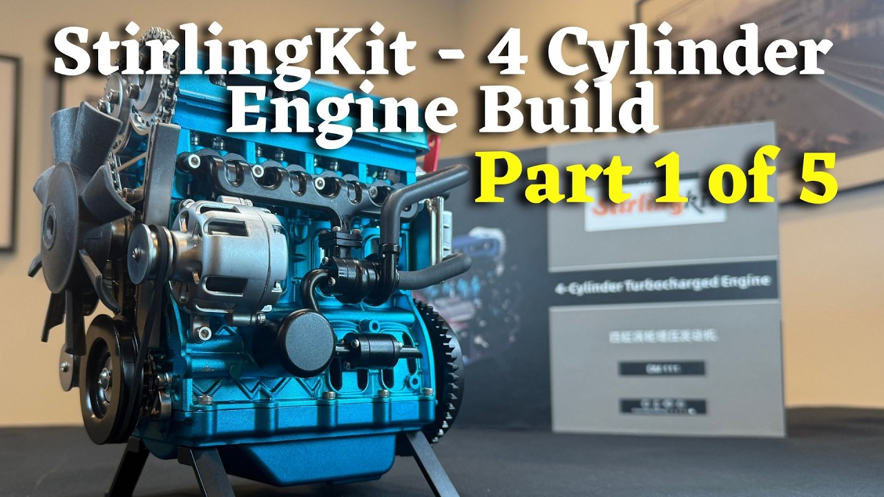 Build a 4-Cylinder Engine Kit (Stirling Kit) — Step-by-Step Assembly + Real Operation (Part 1 of 5)!