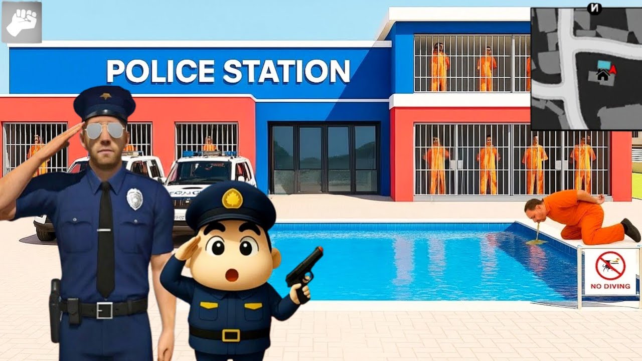 🤩 Franklin And Shinchan Become Police Officers 💥🤯 In || Indian Theft Auto Simulator ||