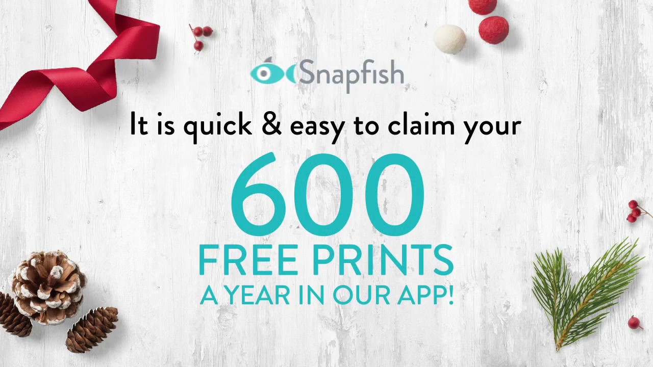 Get 600 FREE prints when you download the Snapfish app