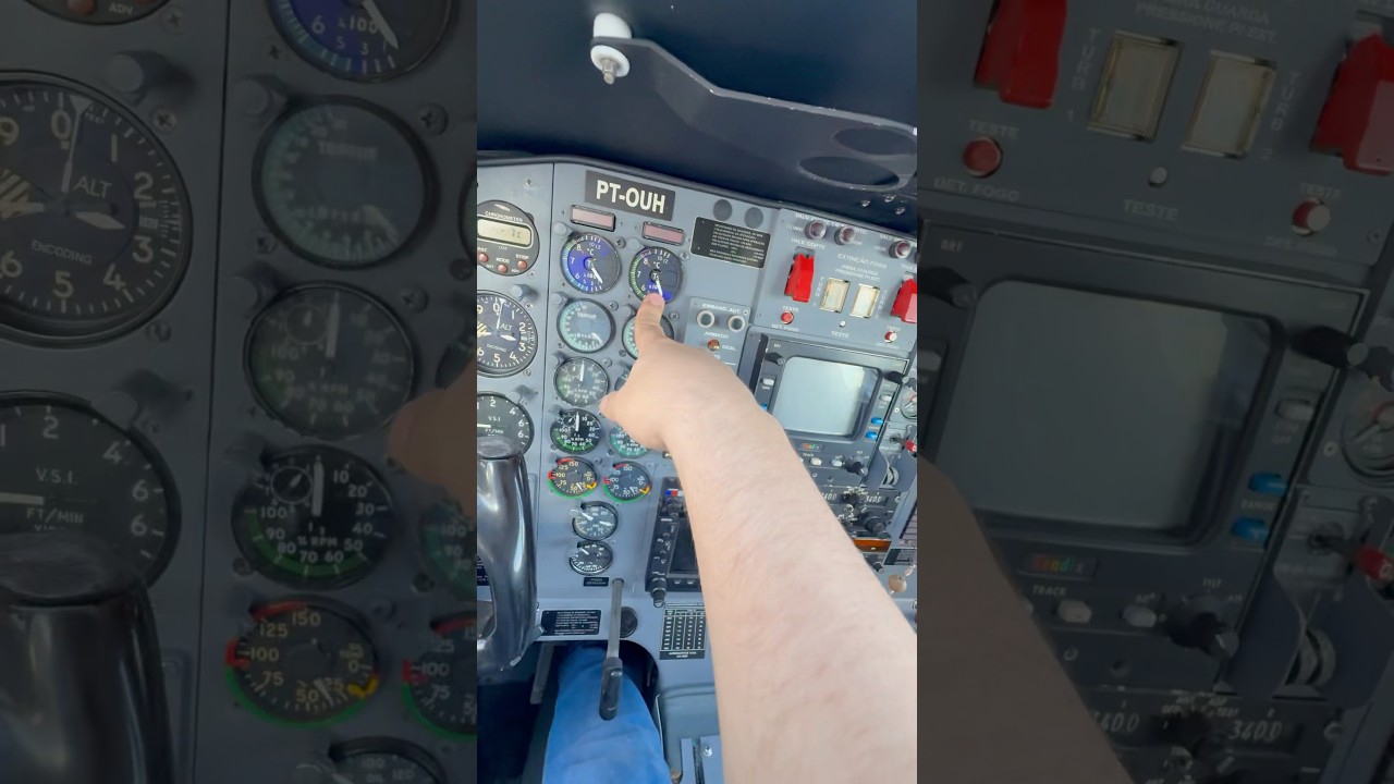 Como acionar um avi&atilde;o turbo-h&eacute;lice (Embraer Xingu II) #aviation #aviationlovers #embraer #flight