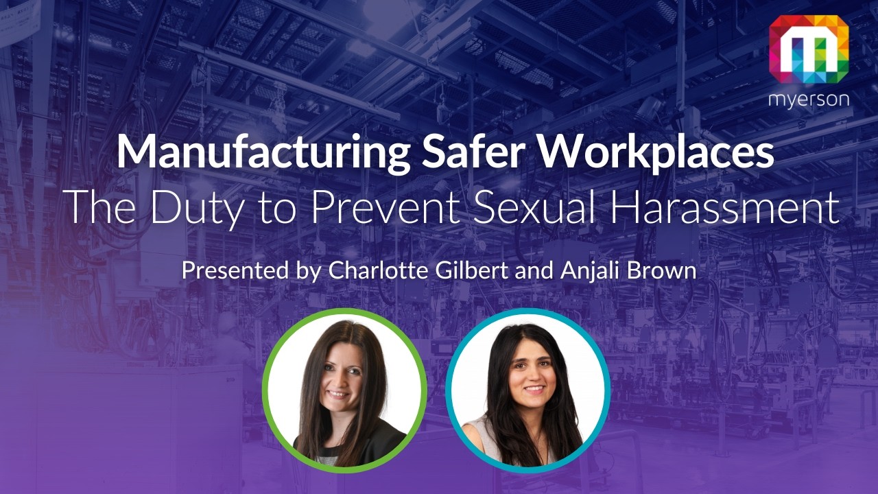 Manufacturing Employment Law: Preventing Sexual Harassment and Reducing Employment Claims