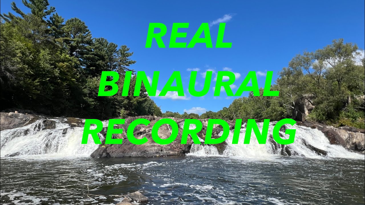 REAL BINAURAL Waterfall natural white noise 3D Audio