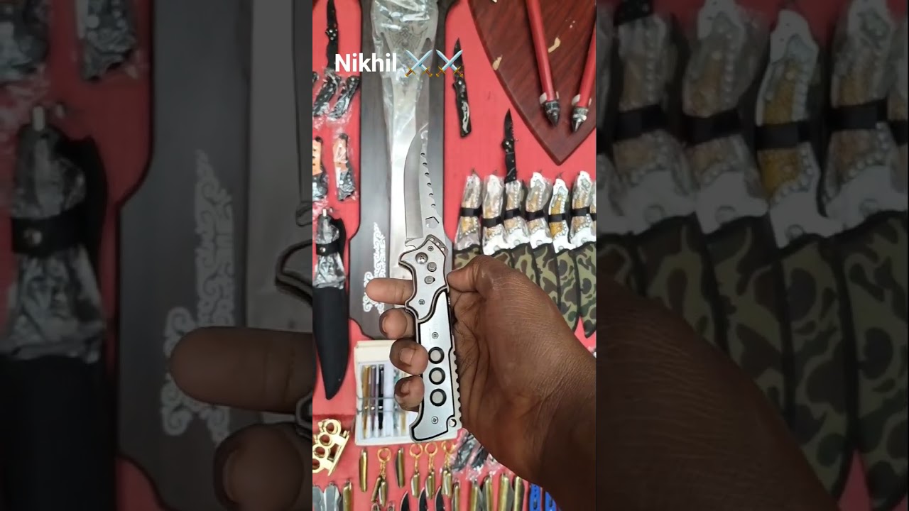 button wala Chaku ek number Lok mein silver colour ⚔️⚔️