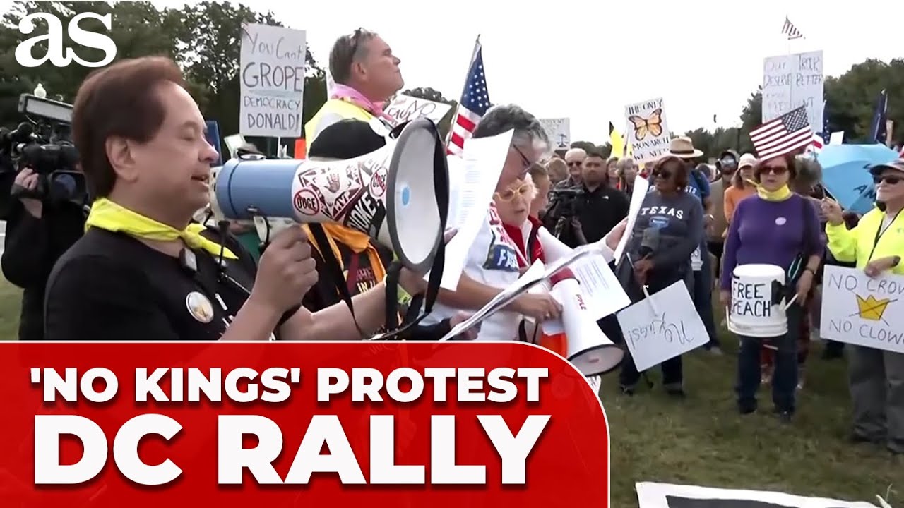 Protesters FLOOD Washington DC for 'NO KINGS' PROTESTS