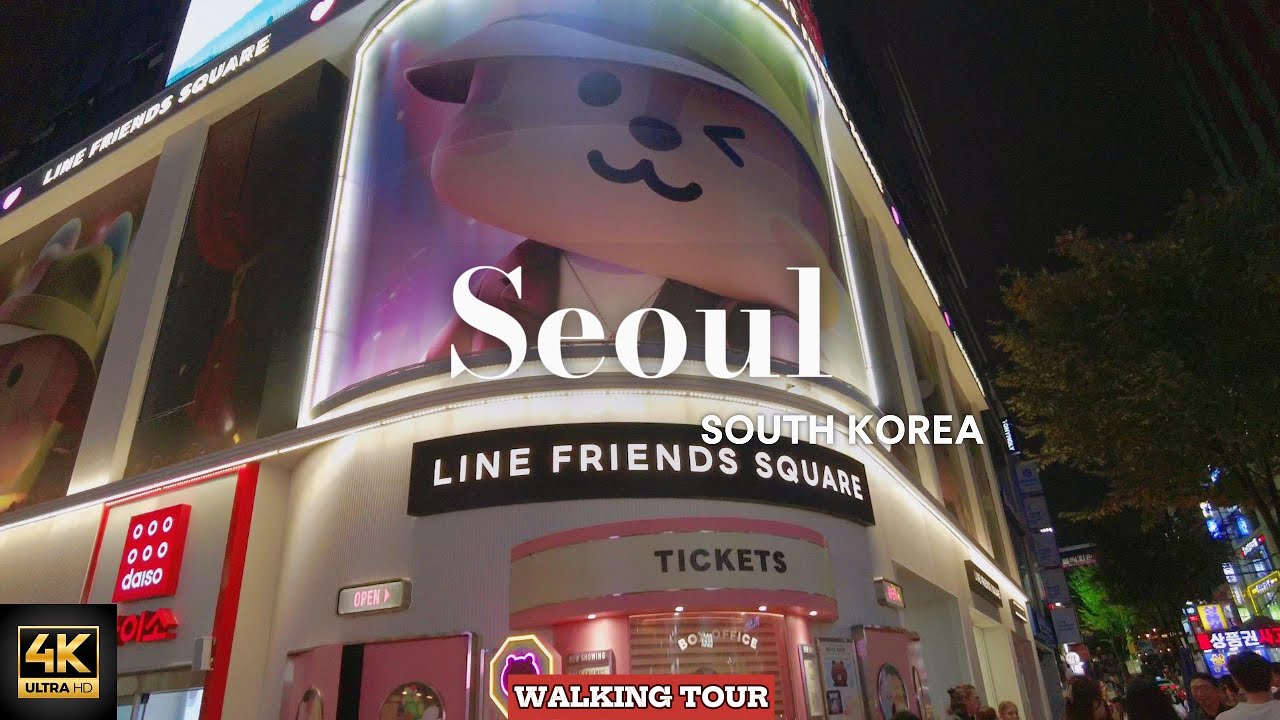 Let's Go | Cute LINE Friends Square Myeongdong Seoul Store Tour South Korea 🇰🇷