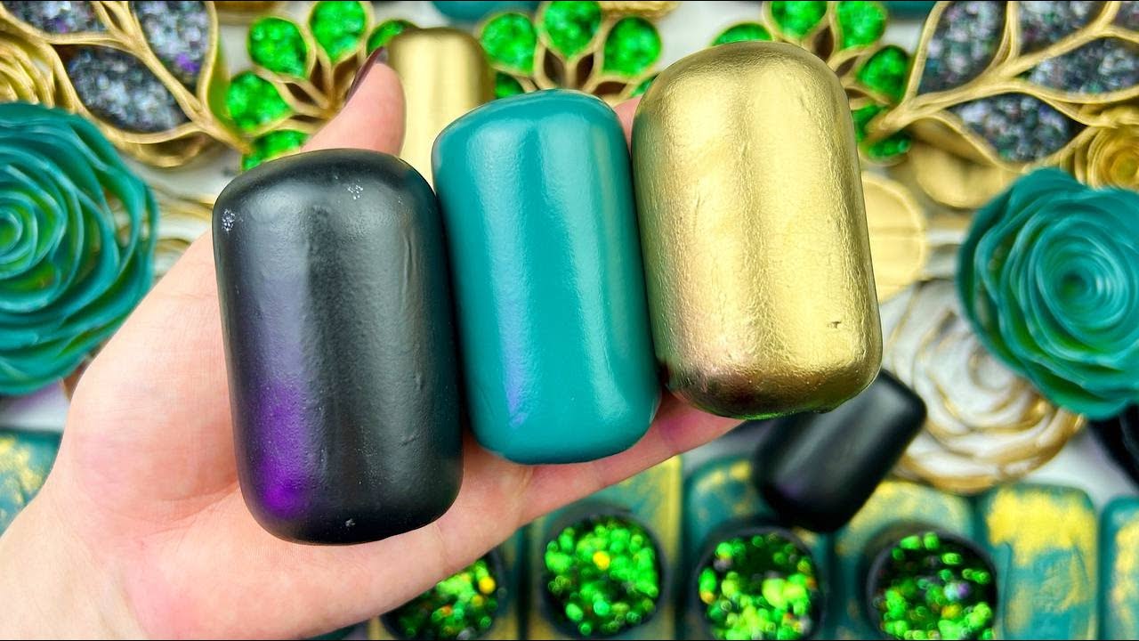 @AllaAsmr ASMR★Soap boxes with foam glitter & starch★4K★