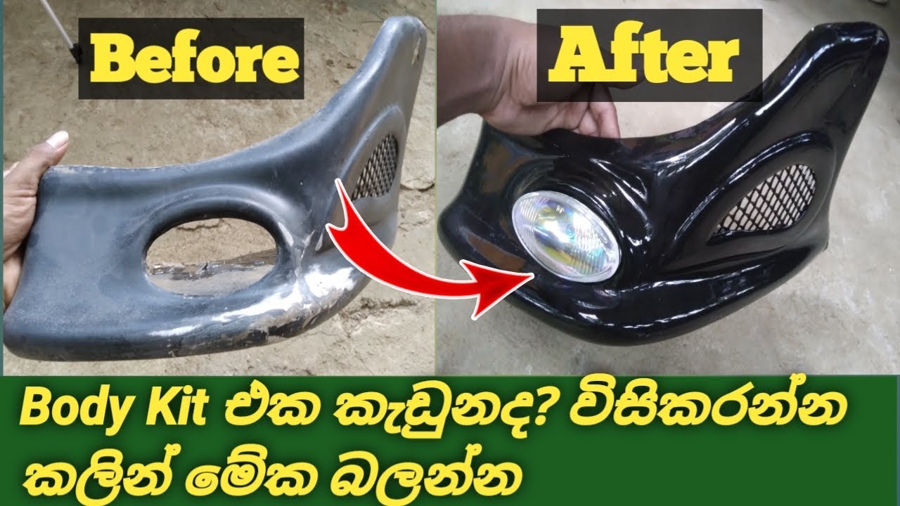 how to paint a plastic body kit complete guide / Bajaj three wheel damage body kit paint and fix
