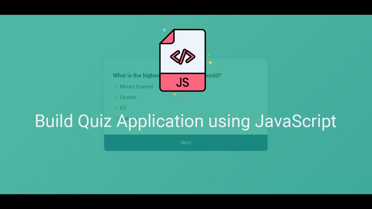 Build a Quiz Application using Vanilla JavaScript
