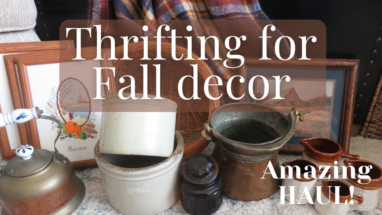 FALL INSPIRED THRIFTING | vintage inspired thrift haul + what to look for in thrifted FALL DECOR