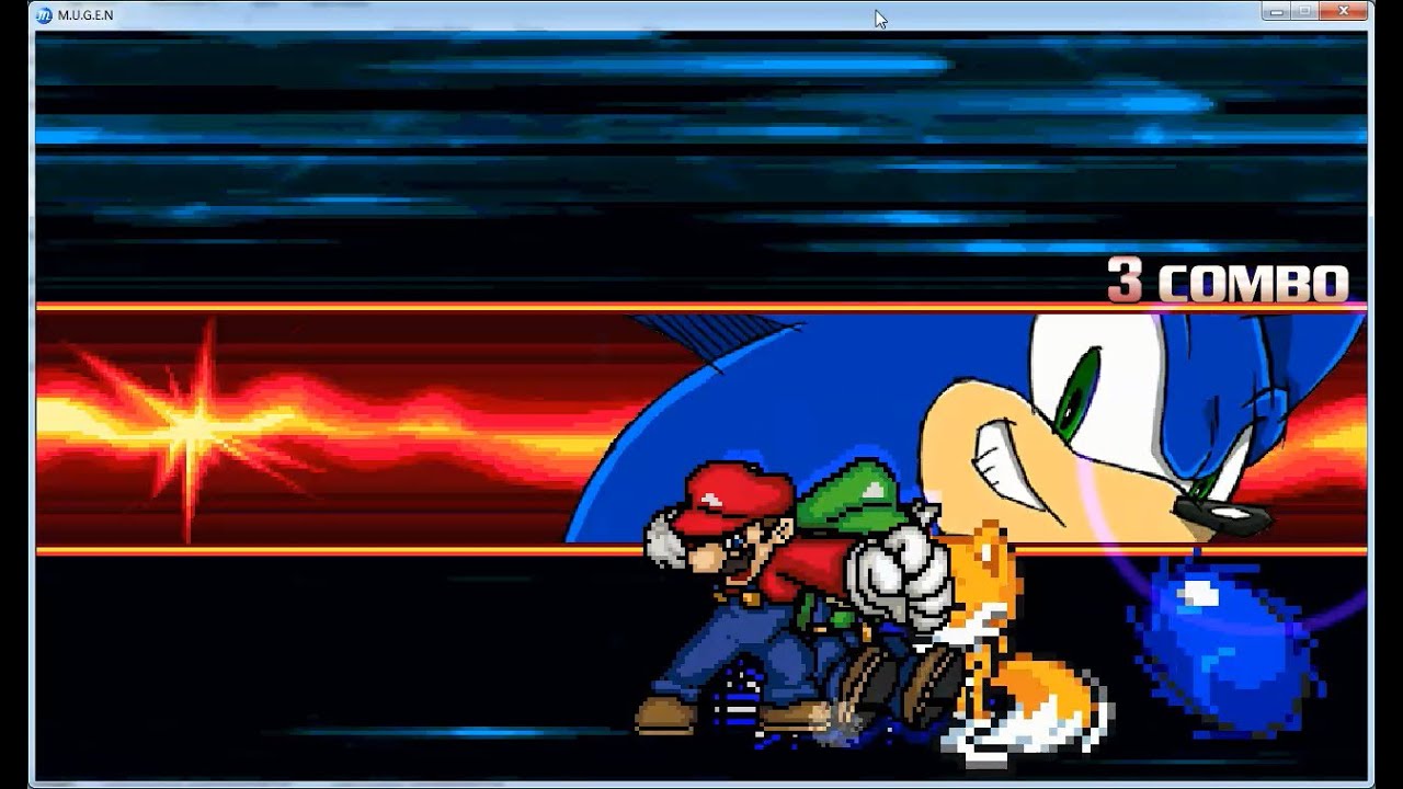 MUGEN BATTLE SONIC AND TAILS VS SUPER MARIO AND SUPER LUIGI