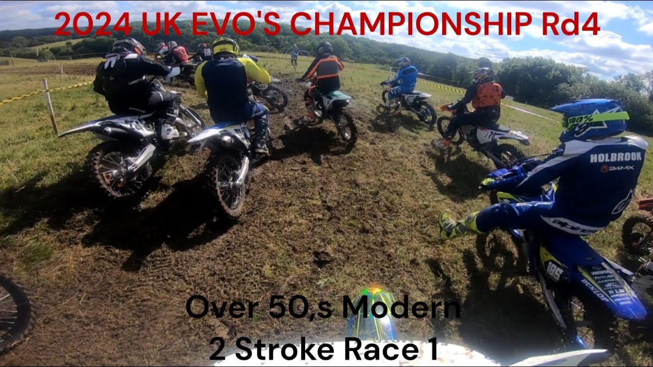 2024 UK EVO Championship. Round 4. Wickwar Mx Track. Over 50's Modern 2 Stroke. Race 1