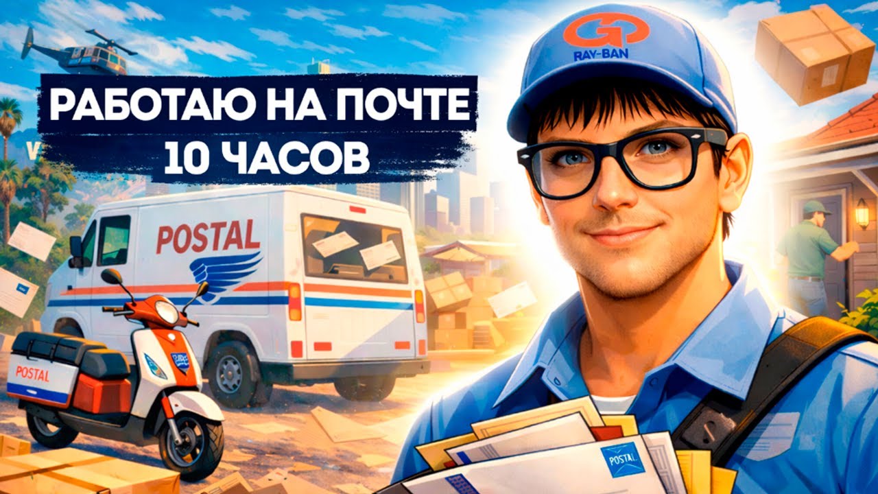 СКОЛЬКО МОЖНО ЗАРАБОТАТЬ НА ПОЧТАЛЬОНЕ ЗА 10 ЧАСОВ? НА ГТА 5 РП